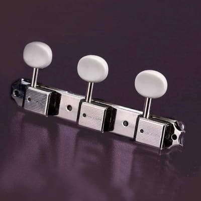 Gotoh Nickel Tuners set, 1:15 white buttons Kluson Deluxe Style