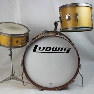 Ludwig Vintage WFL 3-Piece Drum Kit Unwrapped, Natural Finish image 1