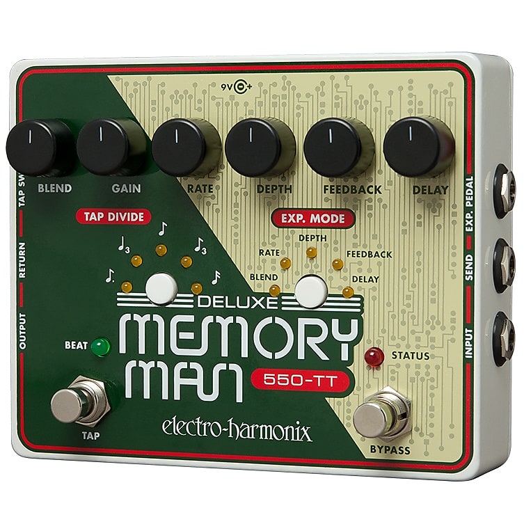 New Electro-Harmonix EHX Deluxe Memory Man Tap Tempo 550 Analog Delay Pedal! image 1