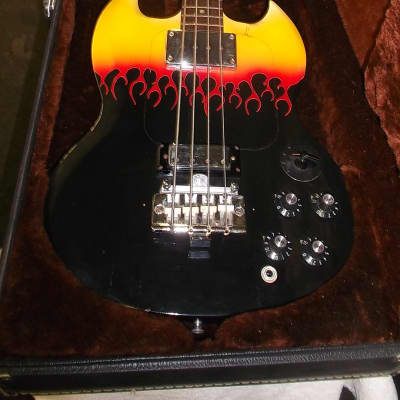 Gibson EB-3 Black w/ Flames for sale