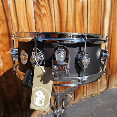 DW Design Series Satin Black 5.5 x 12" Maple Snare Drum (2023) | 12" Snare Drum Free Shipping! image 7