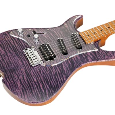 Vola Guitars OZ RV TNC LH Trans light Purple Gloss image 3