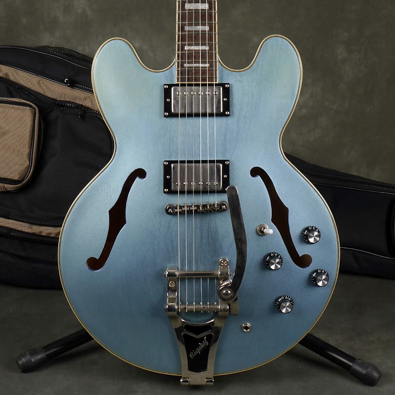 Epiphone ES-355 Semi-Hollow Electric Guitar - Pelham Blue w/Gig Bag - 2nd  Hand