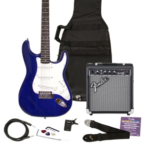 Fender Squier Affinity Strat Pack - Transparent Blue w/ Frontman