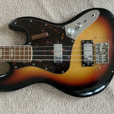 OPEN TO OFFERS MIJ Japan Vintage F-Style Fender Jazz Bass Copy (J Bass) 1970s “Roadworn Relic” Sunburst (Royal Blood Style) image 1