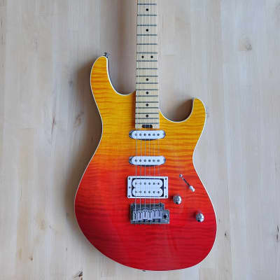 Cort Aero 11 Electric Guitar, Purple Flame Top, Used