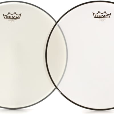 Remo Ambassador Coated 2-piece Snare Drum Propack - 14 inch  Bundle with RTOM Moongel Drum Damper Pads - Clear (6-pack) image 3