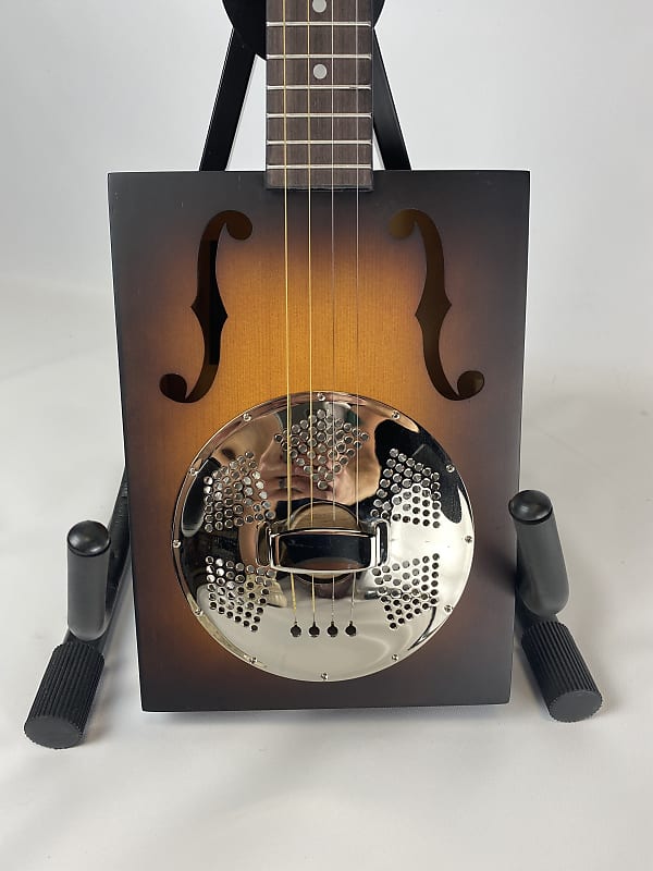 J.N. CASK PUNCHEON Cigar Box Resonator Guitar (Sunburst) Reverb
