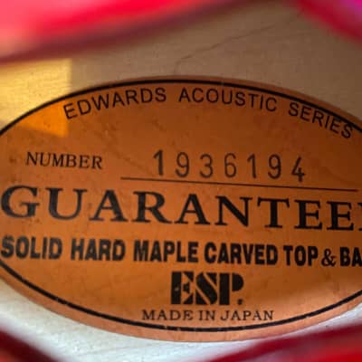 Japanese Edwards ESP E-SA-160 LTS 2019 Cherry w/ HSC & Docs