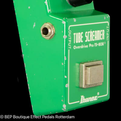 Ibanez TS-808 Tube Screamer with Texas Instruments RC4558P op amp 1981 with "R" Logo and Lock on Nut s/n 108665 Japan image 2