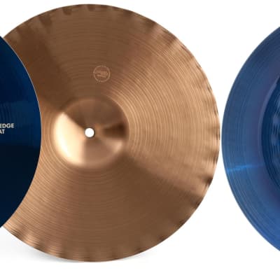 Paiste 14 inch Color Sound 900 Blue Sound Edge Hi-hat Cymbals  Bundle with Paiste 18 inch Color Sound 900 Blue China Cymbal image 1