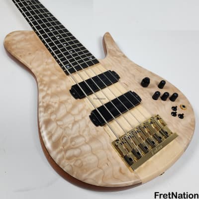 Fodera Imperial Elite 6-String Bass Single Cut Quilted Maple Mahogany Neck-Thru 11.5lbs I61484N image 5