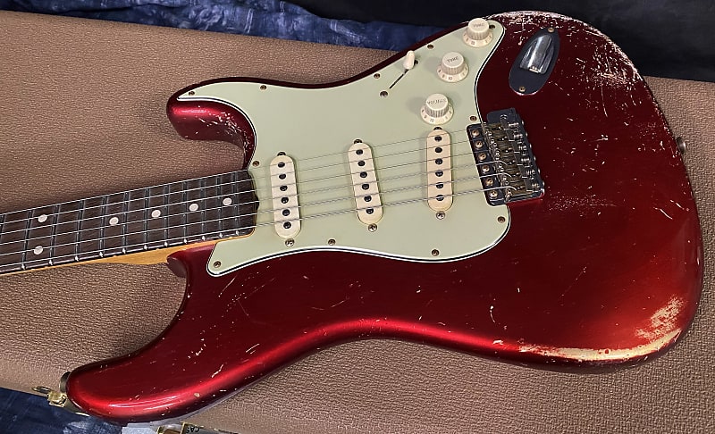 NEW! 2023 Fender Custom Shop '60 Reissue Stratocaster Brazilian Board -  Candy Apple Red - Relic Masterbuilt Dennis Galuszka - Flamed Neck -  Authorized 