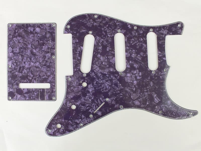 Purple Pearl Scratch Plate Pickguard Set Sss To Fit Fender Reverb