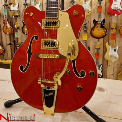 GRETSCH G5422TG Electromatic Classic Hollow Body Double-Cut with Bigsby and Gold Hardware Laurel Fingerboard Orange Stain image 10