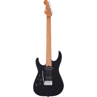 Charvel Pro-Mod DK24 HH 2PT CM Left-Handed Electric Guitar, Caramelized Fingerboard, Gloss Black image 1