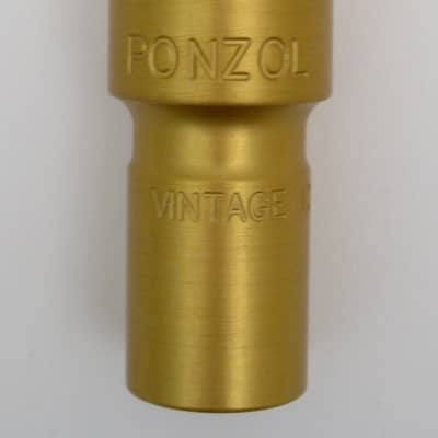 Ponzol Vintage Model Aluminum 105 Tenor Saxophone Mouthpiece (NOS) Gold Aluminum image 4