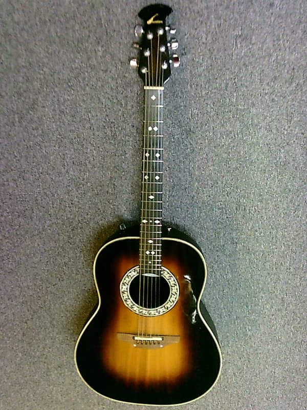 Ovation 1612 Custom Balladeer Acoustic Electric Guitar - Sunburst image 1