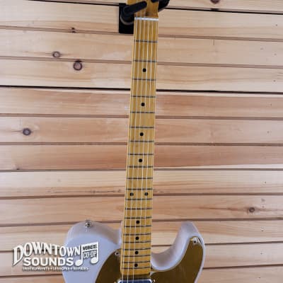 Fender JV Modified '50s Telecaster with Fender Deluxe Gig Bag - White Blonde, MIJ image 5