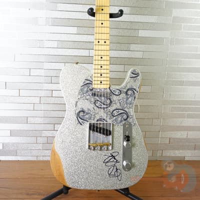 Fender Brad Paisley Road Worn Telecaster - Silver Sparkle Autographed & Played by Brad Paisley image 10