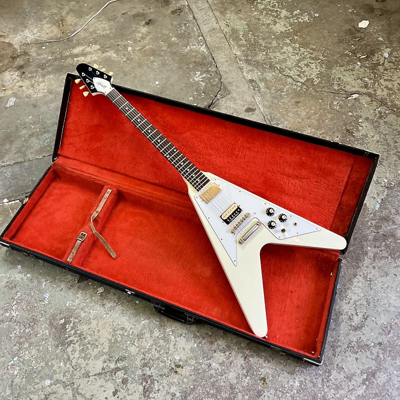 Orville by Gibson Flying V 1993 - Polaris White 58 RI R8 | Reverb
