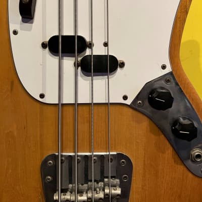 fender mustang bass 1976 natural w/original case image 2