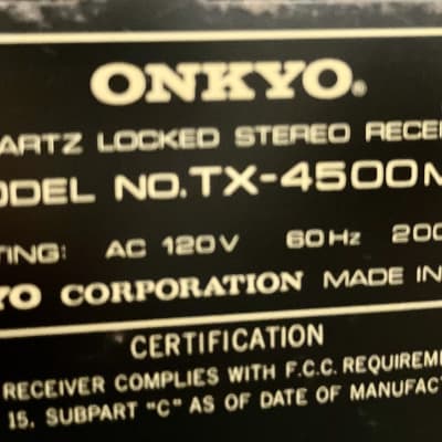 Vintage Onkyo TX-4500 MK II Receiver (60 WPC) image 9