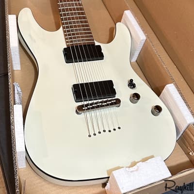 Schecter Demon-7 White 7 String Electric Guitar B-stock image 6