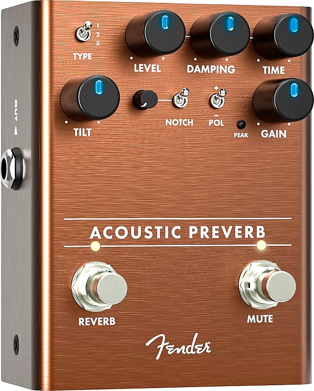 Fender Acoustic Preverb Acoustic Preamp/Reverb Effects Pedal | Reverb