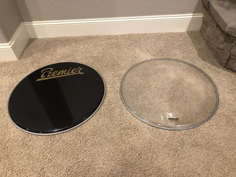 Premier Artist Maple 20" Batter + Resonant Drum Heads Reverb