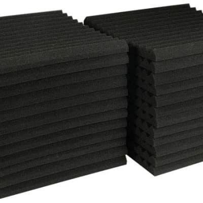 Acoustic Studio Panel Foam Wedges 1" X 12" X 12" Sound-Proofing, Sound Absorption image 1
