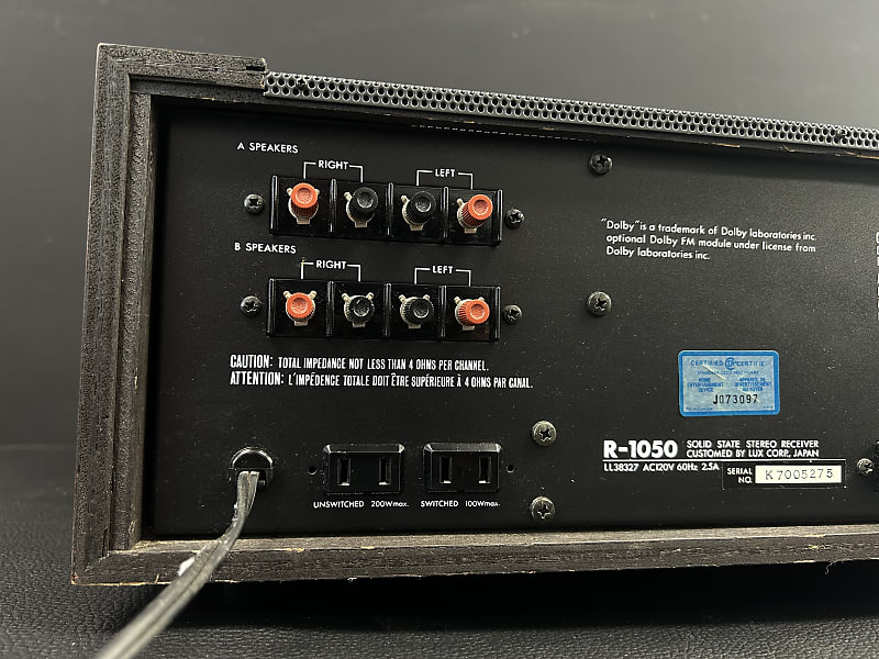 Luxman R-1050 AM/FM Stereo Receiver 1977-1980 - | Reverb Canada