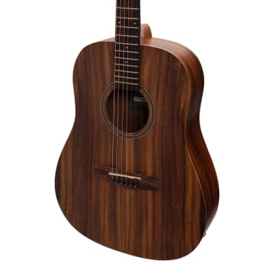 Martinez Acoustic-Electric Middy Traveller Guitar with Built-In Tuner (Rosewood) image 4