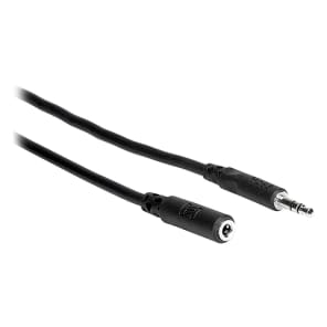 Hosa MHE-102 3.5mm TRS Male to Female Headphone Extension Cable - 2'