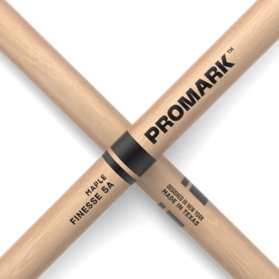 5 PACK Promark Finesse 5A Maple Drumstick, Small Round Wood Tip, RBM565RW image 2