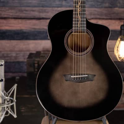 Washburn Vite S9V Bella Tono Studio Hybrid Acoustic Guitar (Gloss Charcoal Burst) image 9