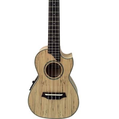 Makai LC-85SM Limited Spalted Maple Top Cutaway Concert Body Style Ukulele w/Pickup image 1