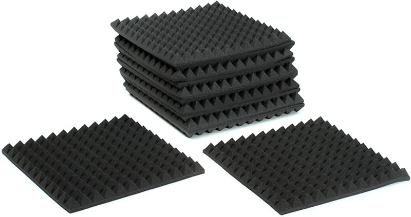 Auralex 2 Inch Studiofoam Pyramids 2x2 Foot Acoustic Panel | Reverb