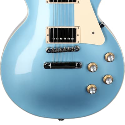 Gibson Les Paul Standard 60s Custom Color Electric Guitar, Plain Top (with Case), Pelham Blue image 4