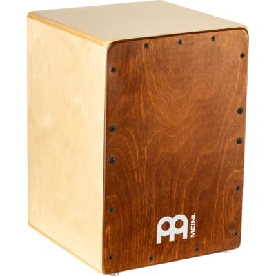 Meinl Percussion Jam Cajon Box Drum—Almond Birch Frontplate/Baltic Birch Body, Compact Size (JC50AB)