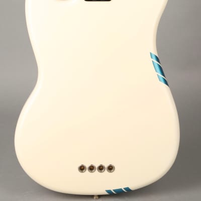 Fender Pawn Shop Mustang Bass - 2012 - White w/Competition Stripe image 8