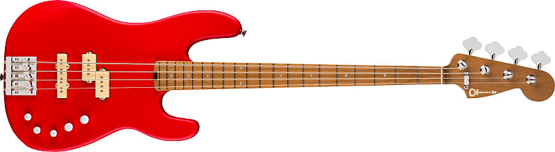 CHARVEL - Pro-Mod San Dimas Bass PJ IV MAH  Caramelized Maple Fingerboard  Satin Ferrari Red - 2963068509 image 1