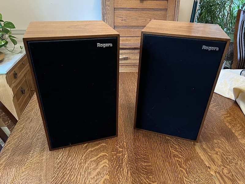 Rogers LS2 bookshelf speakers - Walnut | Reverb