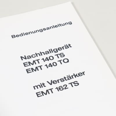 EMT 140 TS / 140 TQ / 162 TS original owners manual in German image 3