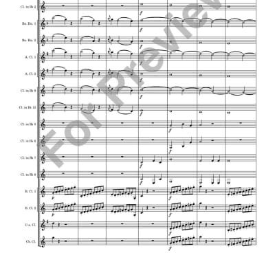 Clarinet Choir Sheet Music: Score and Parts - Gran Partita - Movement 1 (Largo) - WA Mozart, arranged for Clarinet Choir image 18
