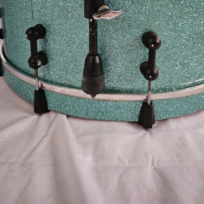 Masters of Maple Custom 3-pc Drum set - Turquoise Glass Glitter image 3