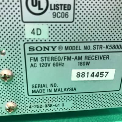 Sony Digital Audio/Video Control Center FM/AM Receiver STR-K5800P (Tested/Works) image 8