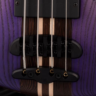 Mayones Viking 4 String Bass Guitar Dirty Ash Purple Horizon image 7