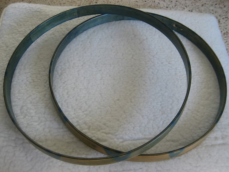 Pair 22" Maple Bass Drum Hoops, 1-3/4", by Keller Products image 1