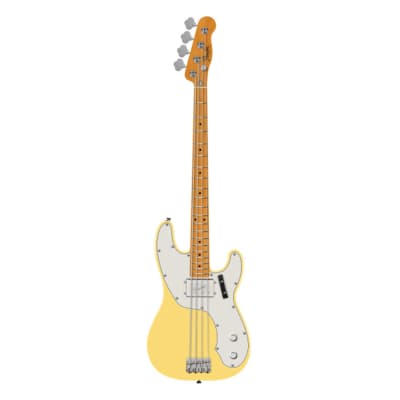 Fender Vintera II 70s Telecaster Bass - Vintage White w/ Maple FB image 2
